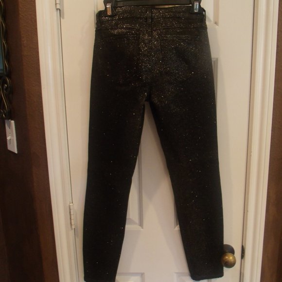 Guess Power Skinny Black Mysteek Wash Glitter Jean - Picture 4 of 16